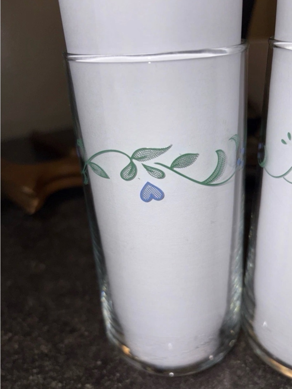 Corelle Country Cottage glass tumblers 16 oz set/4 - Picture 3 of 3